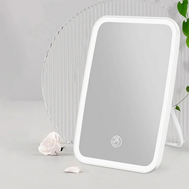 ZTTD Led Cosmetic With Lampstand Type Portable Desktop Small Vanity Mirror