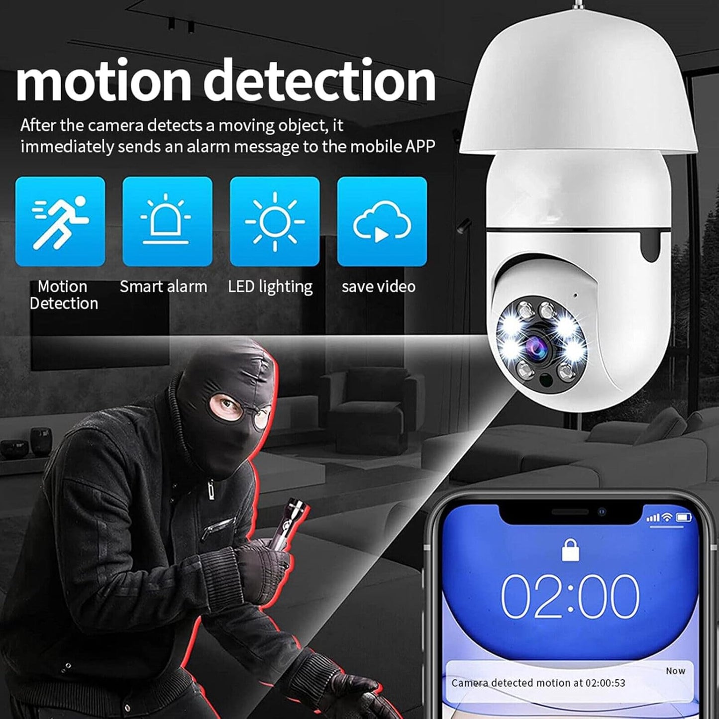 360 Captivating WiFi Panorama Camera by & Wireless WIFI Outdoor CCTV Monitor Smart Home Security, Easy To View Install, Your Ultimate Home Sentinel