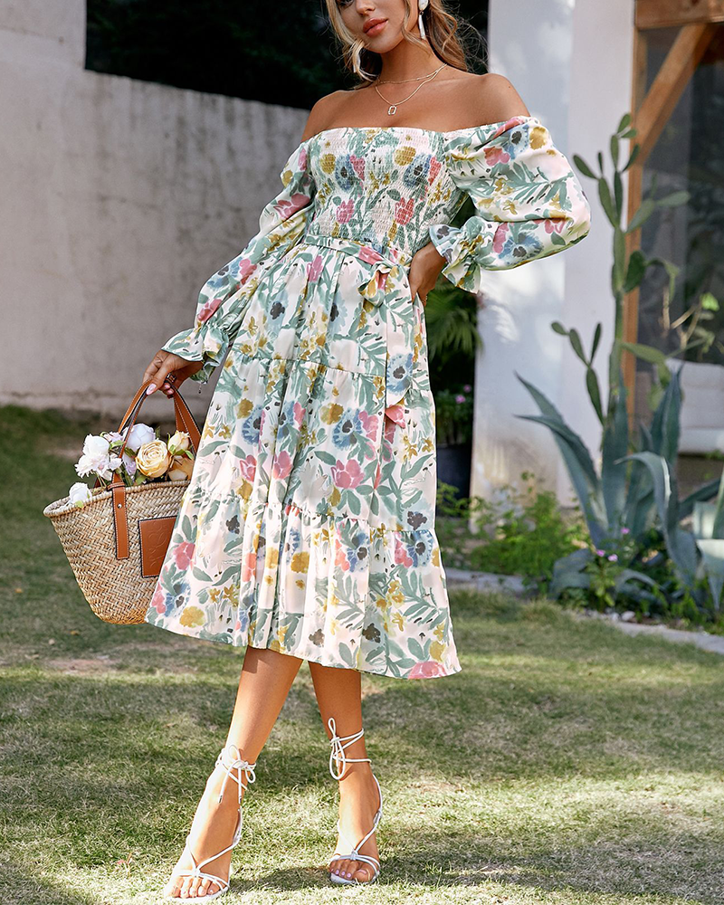 Shesways® Vintage-Inspired Belted Maxi Dress