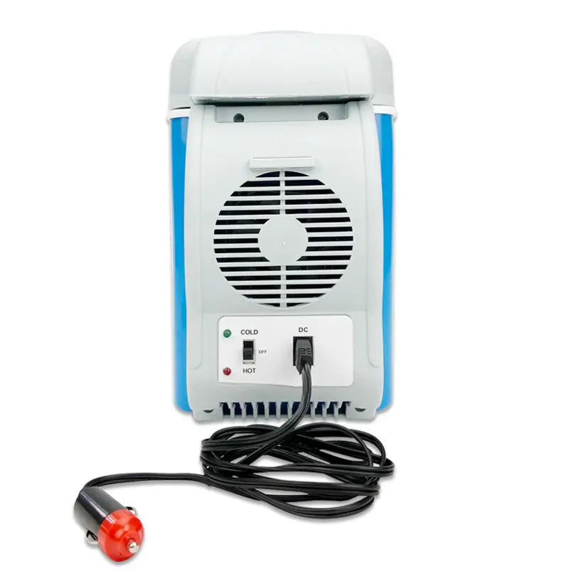 Portable Car Refrigerator, 7.5L Capacity, Dual Cooling and Warming Function, Electric Mini Fridge, Blue