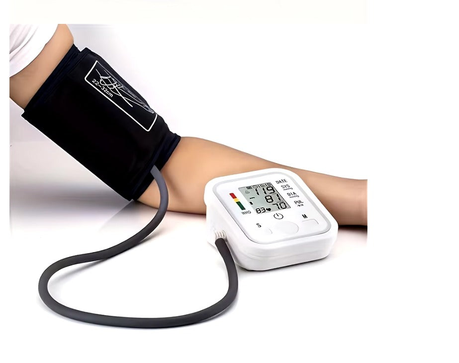 Automatic Blood Pressure Monitor, Clinically Validated, Blood Pressure Machine with Arrhythmia Detection & Colour-Coded Risk Indicator according to WHO standards
