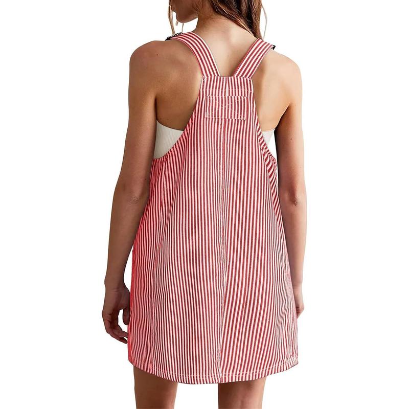 Casual Striped Denim Dress