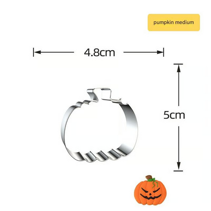 Halloween Pumpkin & Cookie Moulds – 7-Piece Stainless Steel Set