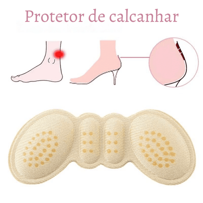 Protetor de Calcanhar Antideslizante com Silicone – Alívio Imediato em Qualquer Sapato