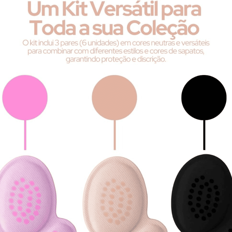 Protetor de Calcanhar Antideslizante com Silicone – Alívio Imediato em Qualquer Sapato