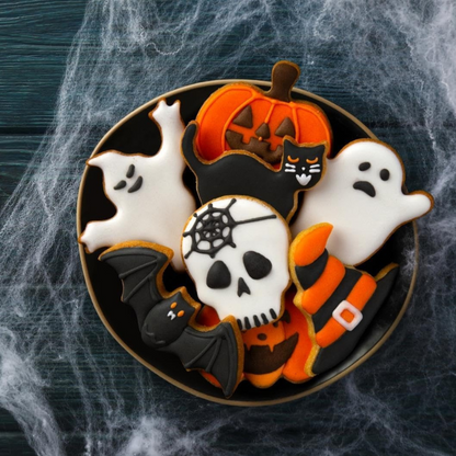 Halloween Pumpkin & Cookie Moulds – 7-Piece Stainless Steel Set