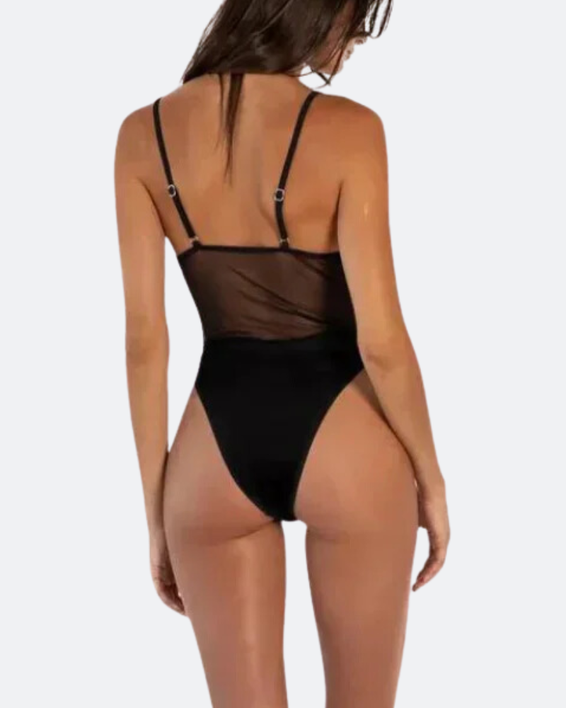 Sheways® One-Piece Tan Through Swimsuit