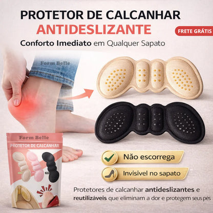 Protetor de Calcanhar Antideslizante com Silicone – Alívio Imediato em Qualquer Sapato