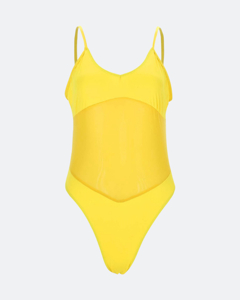 Sheways® One-Piece Tan Through Swimsuit