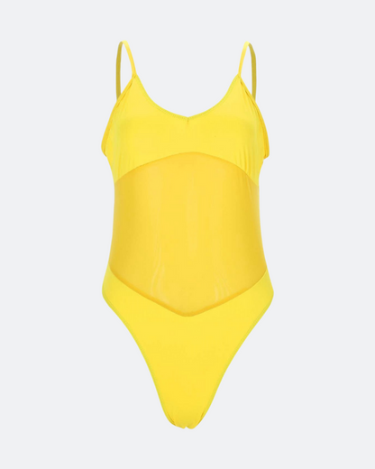 Sheways® One-Piece Tan Through Swimsuit