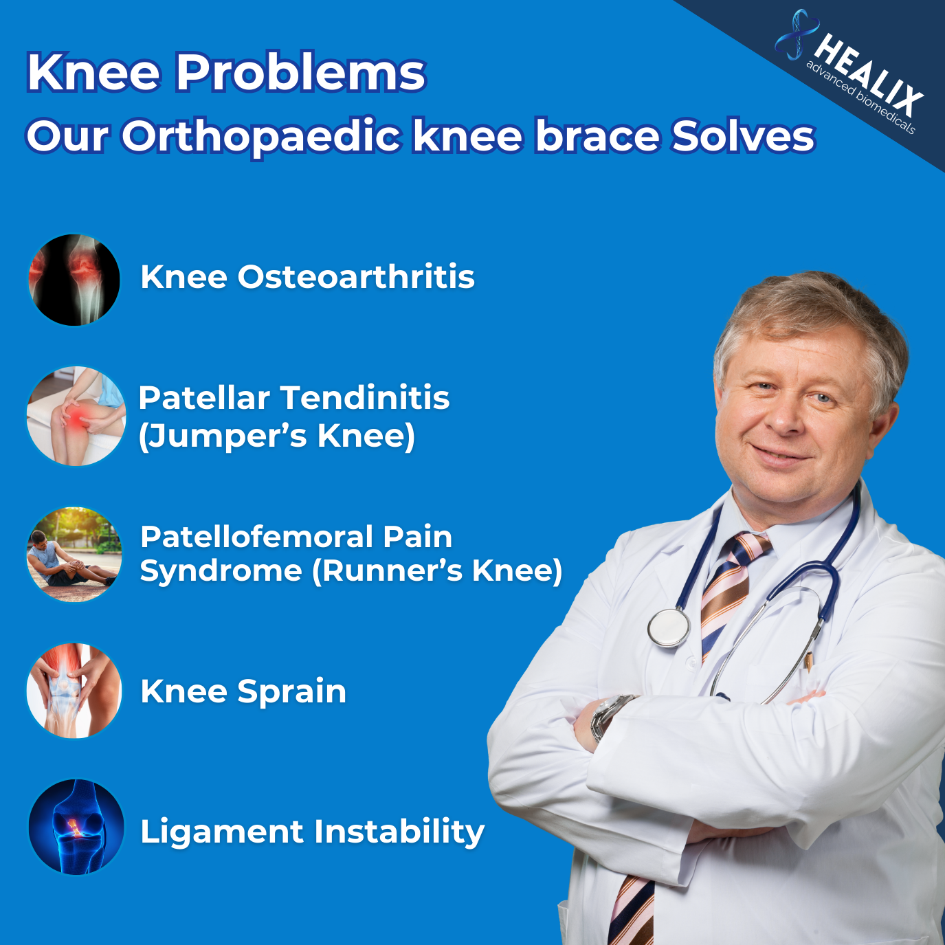 BioSupport Orthopaedic Knee Brace for Pain Relief (Buy One, Get One Free)