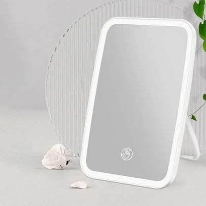 ZTTD Led Cosmetic With Lampstand Type Portable Desktop Small Vanity Mirror