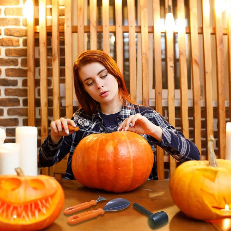 Halloween Pumpkin & Cookie Moulds – 7-Piece Stainless Steel Set