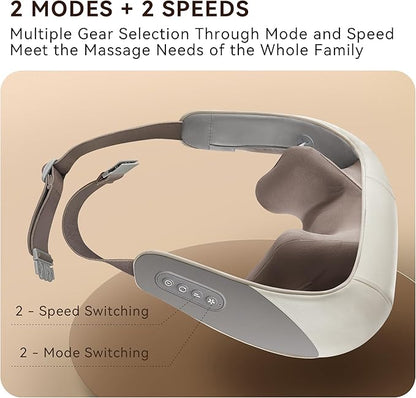 Neck Massager, Back Massager with Heat for Pain Relief Deep Tissue, Rechargeable Shiatsu Neck and Shoulder Massager, Cordless 5D Deep Kneading Massagers, Best Gifts for Men Women