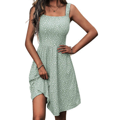Shesways® Square-Neck A-Line Sundress – Flirty Pockets & Summer Breeze Ready