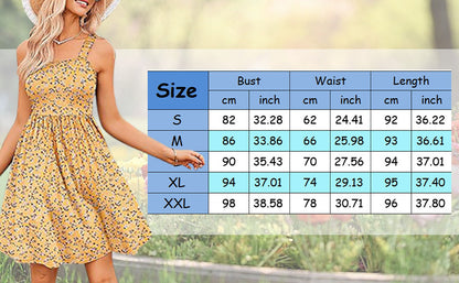 Shesways® Square-Neck A-Line Sundress – Flirty Pockets & Summer Breeze Ready